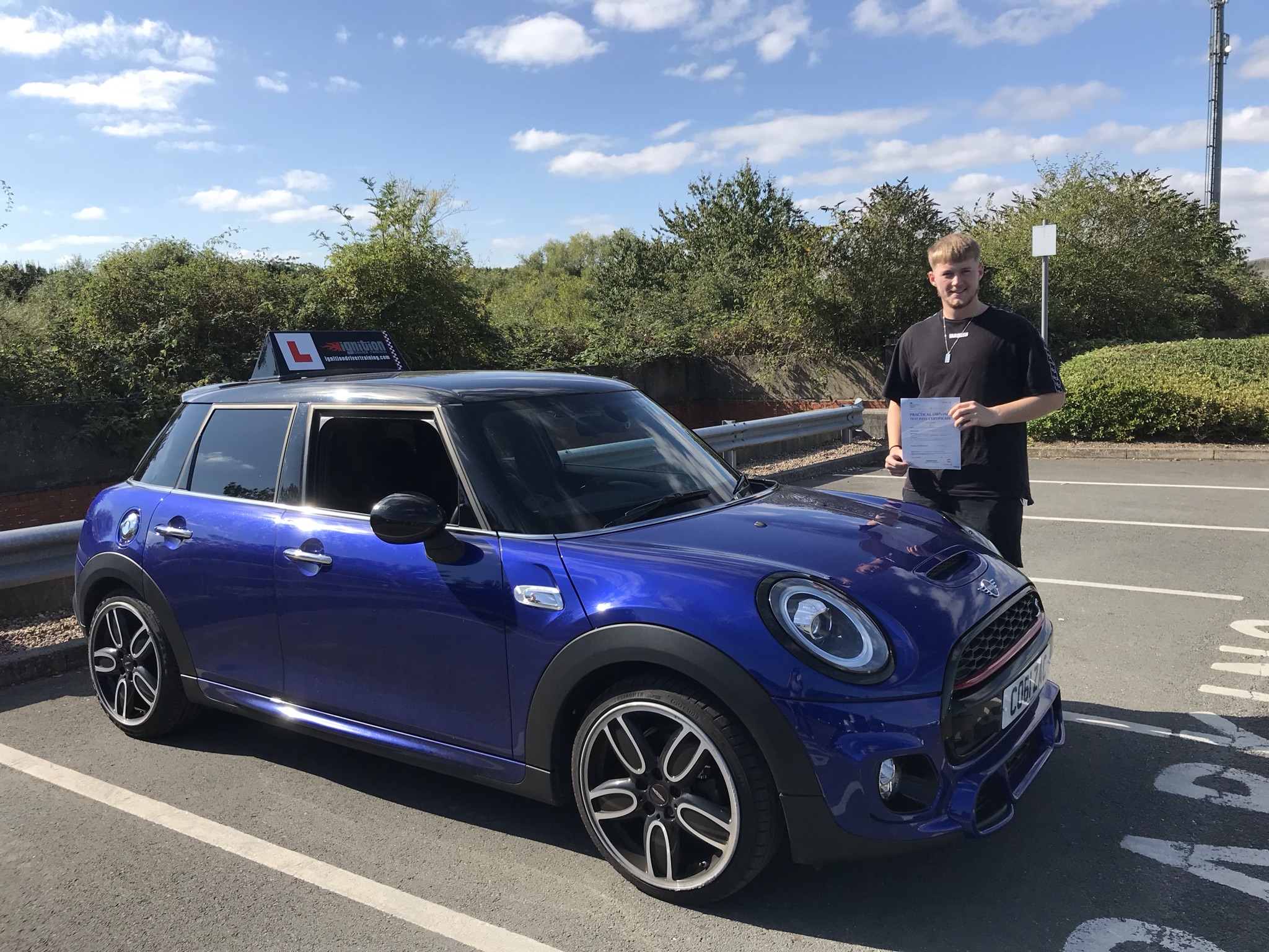 Charlie passed first time!