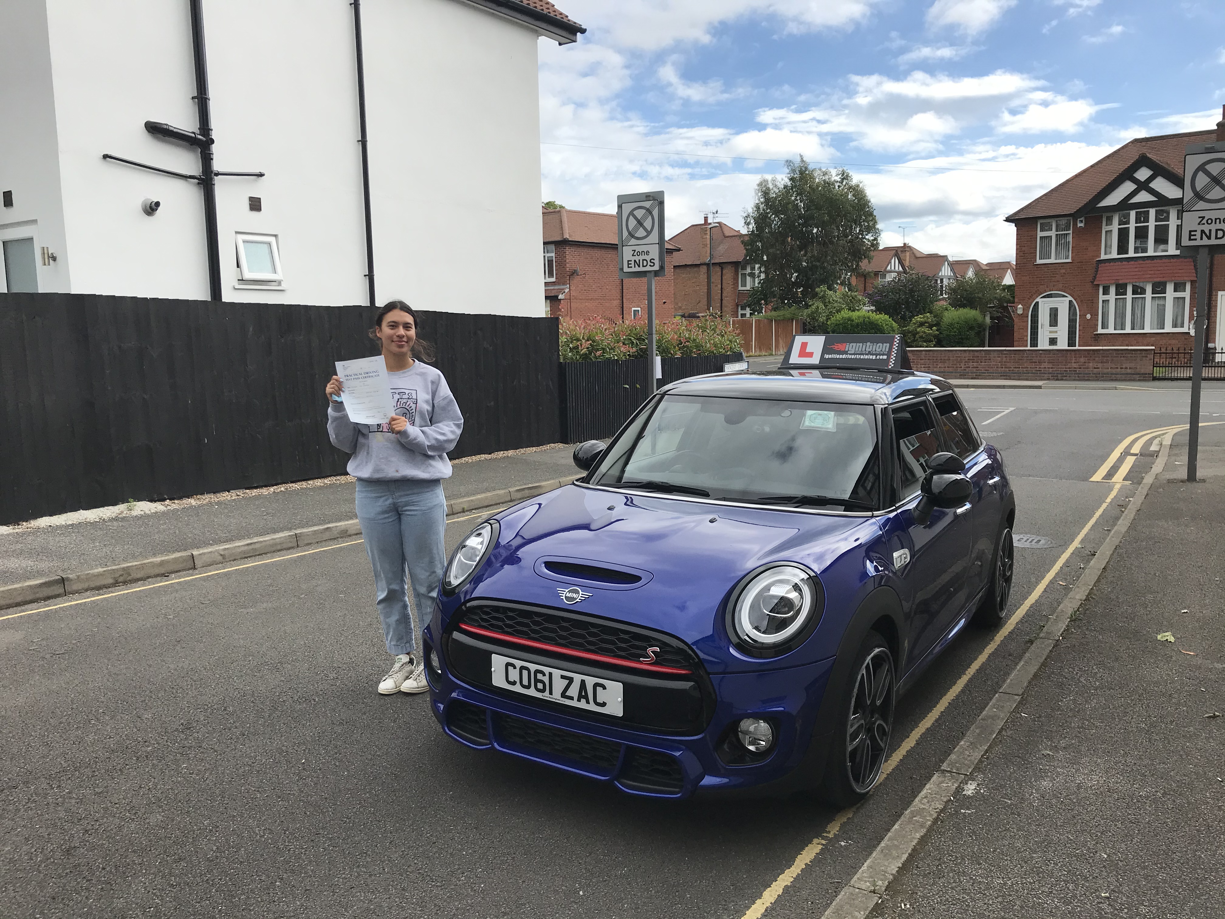 Frankie passed first time!