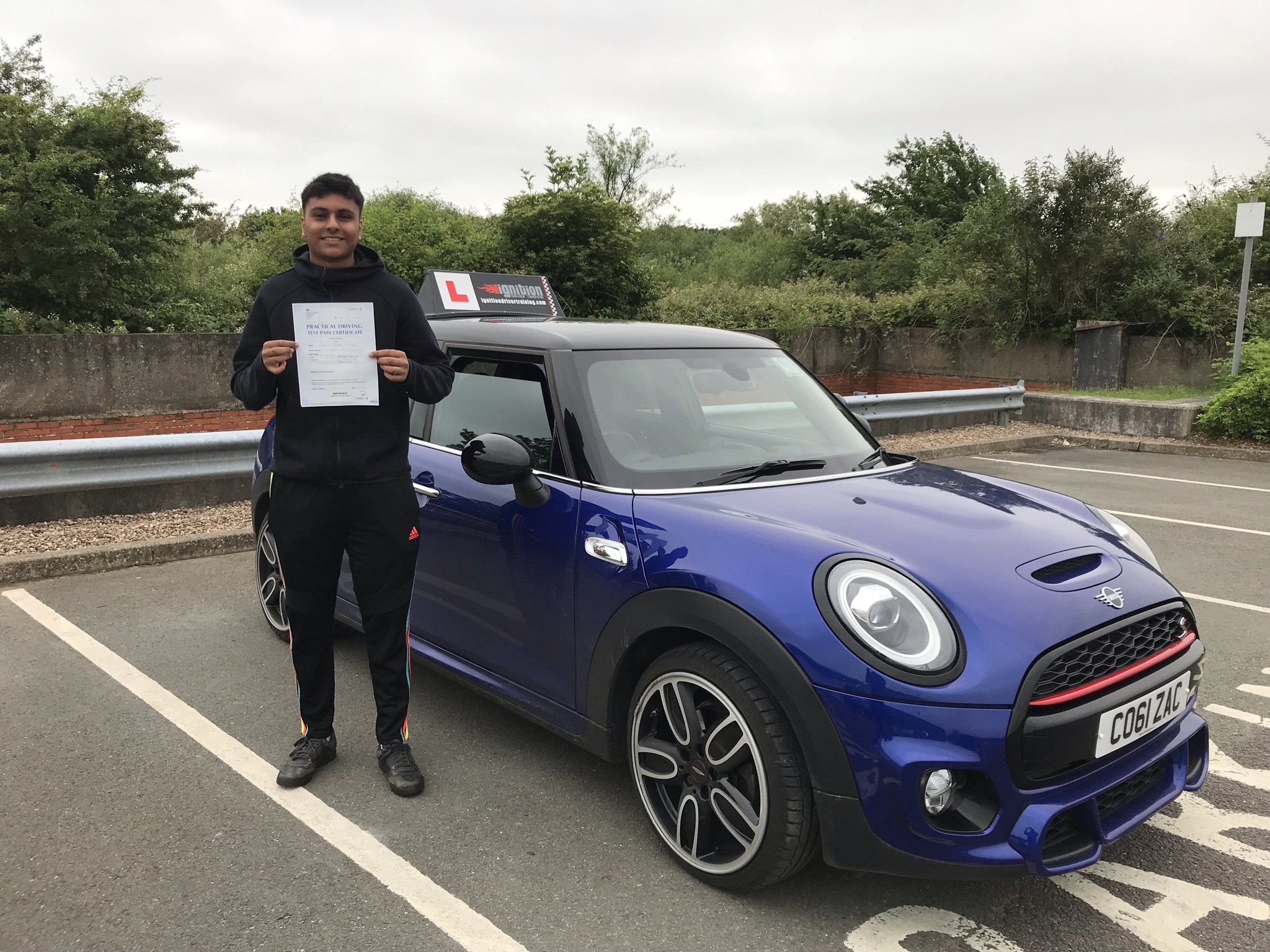 David passed first time!