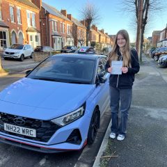 Katie passed first time!