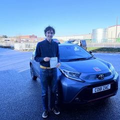 Sam passed first time!