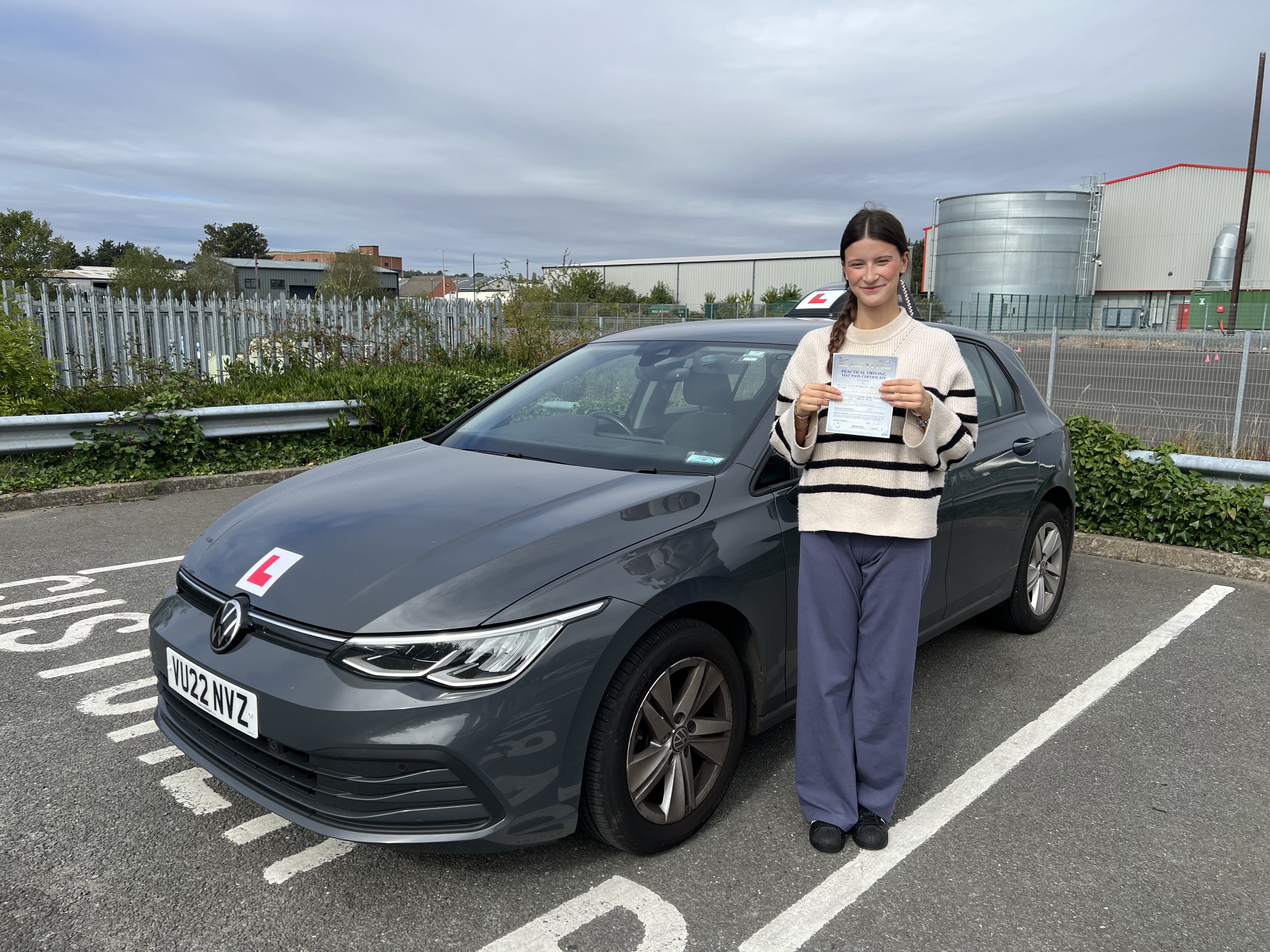 Lucy passed first time!